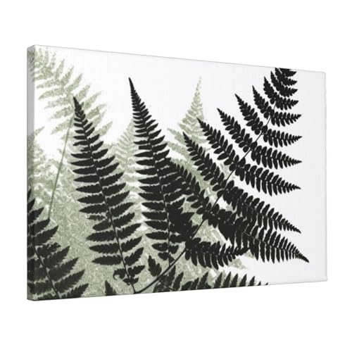 Toile murale decoration salon et maison affiche silhouette plante naturelle 30x45cm