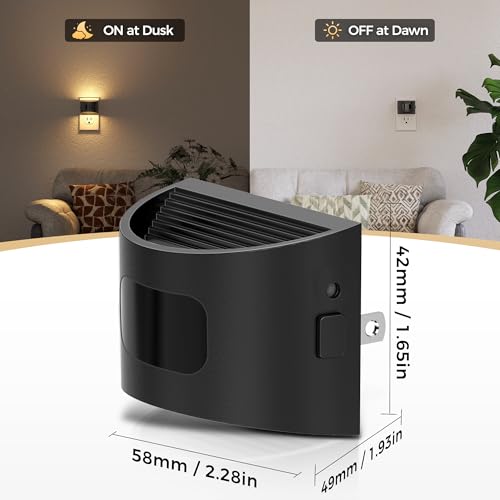 Image of DORESshop LED Night Light[2 Pack], Night Lights Plug into Wall, 3 Color Temperatures Plug in Night Light with Motion Sensor, Dusk to Dawn Sensor, Nightlights for Adults, Bedroom, 3CCT