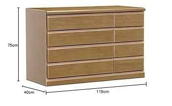 Amazon｜日本製 幅120cm 4段ローチェスト シック 完成品