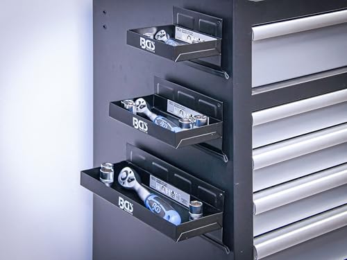 BGS 67150 | Magnet-Ablagen-Satz | 3-TLG. | 150/210 / 310 mm | Magnetschalen | Magnetische Ablage | Magnetkorb