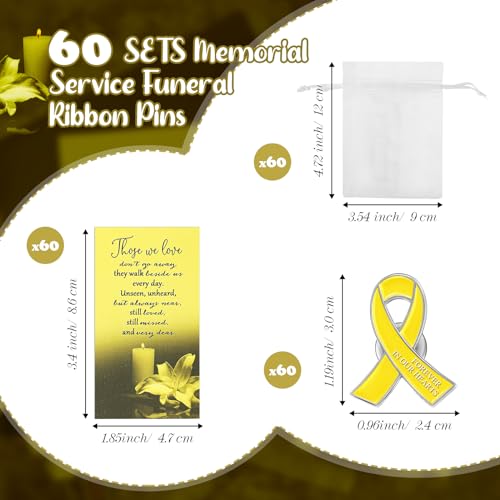 Image of Unittype 60 Set Funeral Ribbon Pins Awareness Lapel Pin