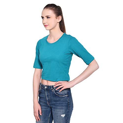 Image of Geum Women's Cotton Round Neck Half Sleeve Top