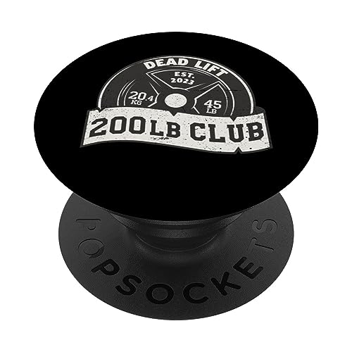 200 Lb Pound Club Dead Lift Bench Press Squat Train Women PopSockets Standard PopGrip