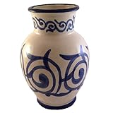 Orientalische Keramik Vase Assfi Klein-Blau