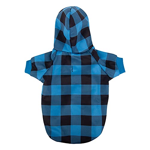 Hozz Blue Plaid Dog Sweatshirt Fashion Dog Hoodie Clothes Blue S - Image 4