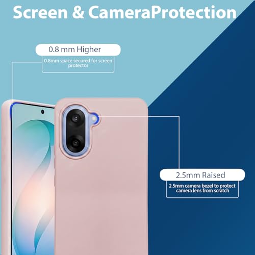 Image of LIRAMARK Liquid Silicone Soft Back Cover Case for OnePlus Nord CE 5 5G| Soft Micro-Fibre Lining Inside | Camera Protection Bump (Pink)