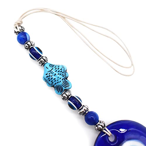 Blue Eyes TAIZER 3 Pieces Evil Eye Wall Hanging Diabolic Eye Amulet for Bedroom Ornament Birthday Gift Home Decoration Lucky Pendant - Image 3