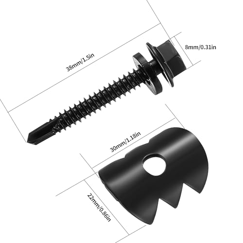 33 Pcs Wire Fencing Staples Screws, Fence Staples for Wire Mesh Woven Fences, Reusable Wire Netting Staples Fasteners with Serrated Claws for Mesh and Woven Fencing, Replaces Usual Fence Staples - Image 2