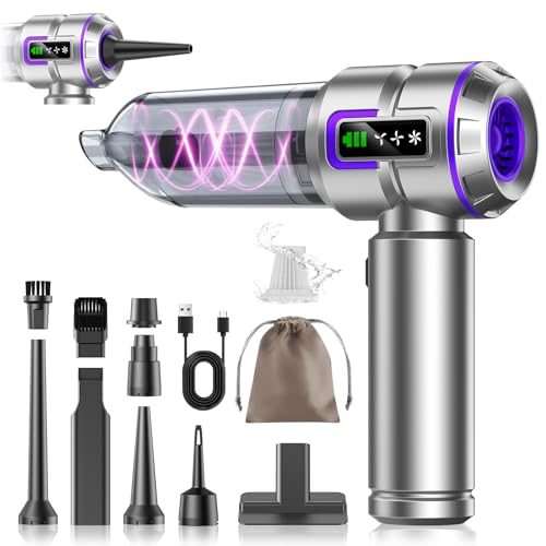 La Mejor Lista de Aspiradora Inalambrica los más recomendados. 41 MOXIMX Aspiradora de Mano, Aspiradora para Auto 20000PA y Plumero De Aire, Motor Sin Escobillas De 3 Velocidades, Pantalla LCD, Batería De 6000mah, Aspiradora Inalámbrica para...