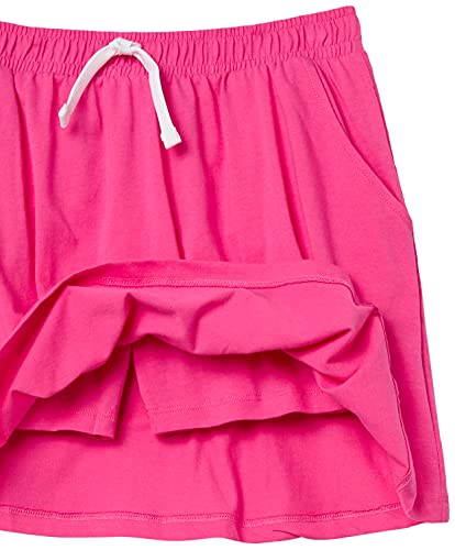 Image of Amazon Essentials Girls and Toddlers' Knit Skorts with Elastic Waist and Built-in Shorts, Pack of 3