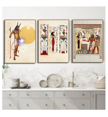 Tableau Égypte antique Anubis pour salon contemporain et décoration de la maison chic