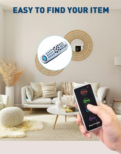Key Finder,85dB+ Item Locator Tags with 131ft. Working Range,Wireless Key Tracker Remote Finder Locator with Sound for Finding Wallet, Key, Phone, Glasses, Pet Tracker, All Battery Included