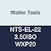 Walter Tools NTS-EL-22 3.50ISO WXP20 Carbide NTS Threading Inserts, External Thread, Full Profile, ISO Metric 60 Degree (Pack of 10)