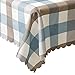 OstepDecor Water Resistant Tablecloth, Table Cloths Rectangle, Polyester Decorative Table Top Cover for Kitchen Dining Room End Table, Square, 60 x 60 Inches, 4 Seats, Blue
