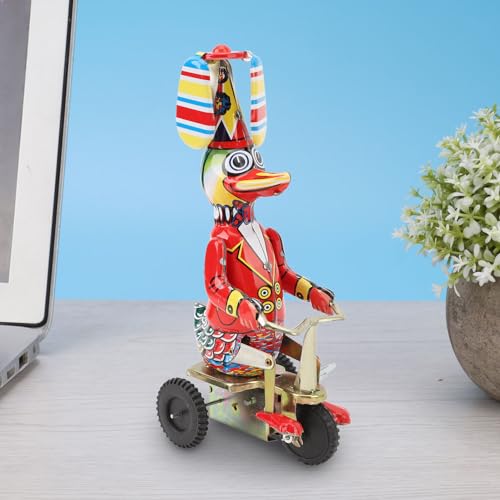 Duck On Tin Toy Handmade Delicate Clockwork Retro Wind Up Toy Adult Collections Gift