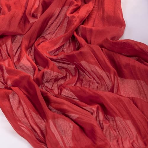 Image of MLMC 6 Pack Red Table Runner Boho Rustic Gauze Cheesecloth Table Runner Sheer Cheese Cloth Centerpiece Decor 65x120 Inches for Wedding Reception Annniversary Decor