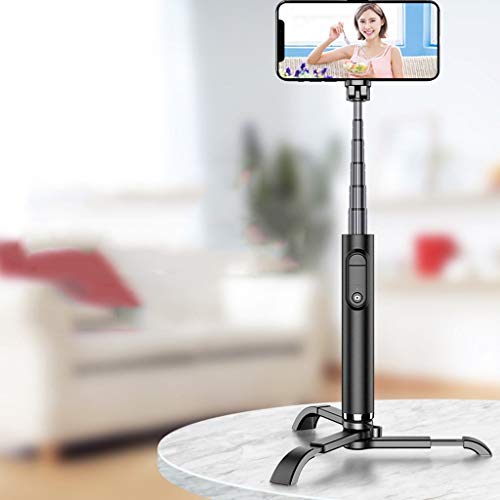 Mini selfie bâton trépied extensible avec télécommande sans fil intégrée pour smartphone