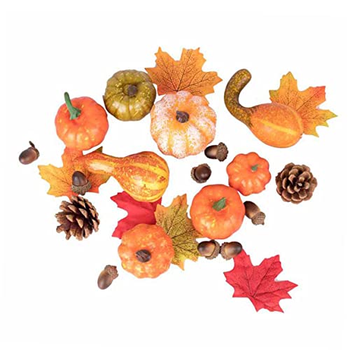 PRETYZOOM 50pcs Artificial Pumpkin Home Decoration Present Decorations Office Desk Decorations Mini Fake Pumpkins Pumpkin Realistic Props Mini Craft Orange Suit Cupboard Combination Soft PVC