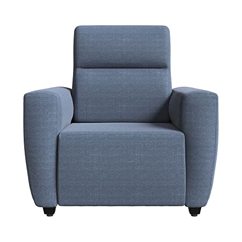 Image of Wakefit Sofa Set | 3 Year Warranty | Sofa 4 Seater, 4 Seater Sofa for Living Room, Wooden Sofa Set, Sofa Set 2+1+1 Seater - Belize(Omega : Blue)