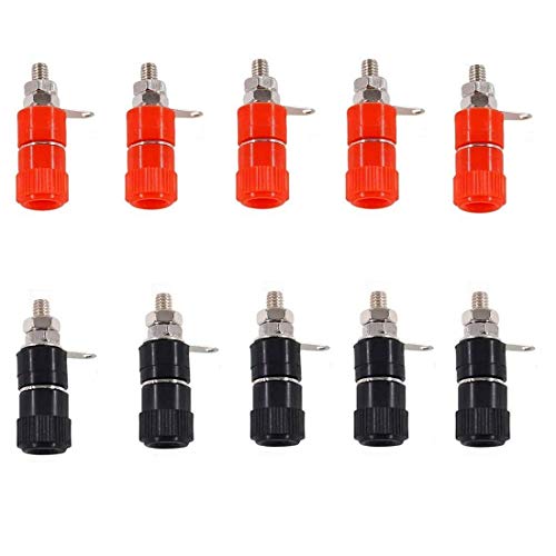 bnafes 10 PCS Binding Posts Terminals 4mm Banana Plug Socket 4mm Amplifier Terminal Connector for Arduino