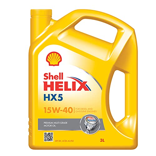 Image of Shell Helix HX5 15W-40 API SN Premium Mineral Engine Oil for Diesel & Petrol Cars (3 L)