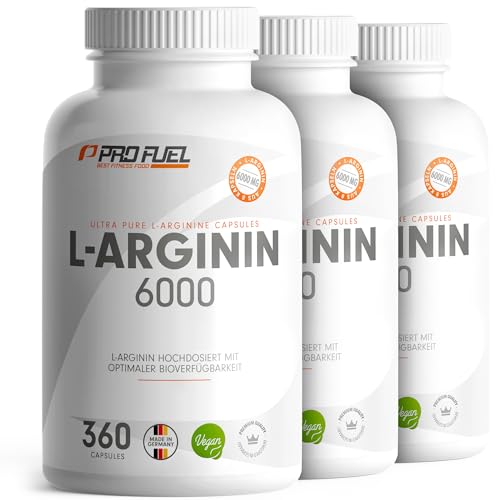 L-Arginin 1080 Kapseln vegan - mit 6000 mg hochwertigem L-Arginin aus Fermentation (davon 6000 mg râ€¦ – Miniatur
