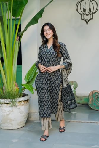 Ensemble kurta imprimé bleu pour un style élégant sans effort