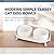 Elevated Dog Food Water Bowl - Raised Dog Bowls with Stand Non Skid - Double Dog Feeding Bowl Set with Splash Proof Guard - Ceramic Pet Dish for Small to Medium Dogs and Large Cats - 28.74 oz - 850 ml