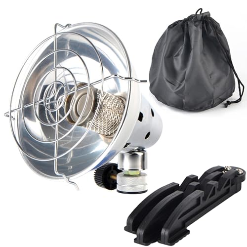 Calentador de butano portátil calentador de gas con válvula de control base plegable y bolsa de almacenamiento tienda