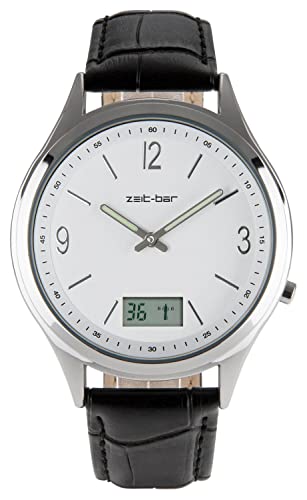 Zeit-Bar Funk-Armbanduhr Herren, mit Datums- und Sekundenanzeige
