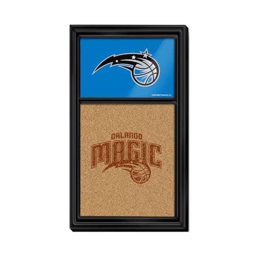 The Fan-Brand NBA Orlando Magic: Dual Logo - Cork Note Board- Sports Decor for Home, Game Room, Fan Cave & Garage - USA Made