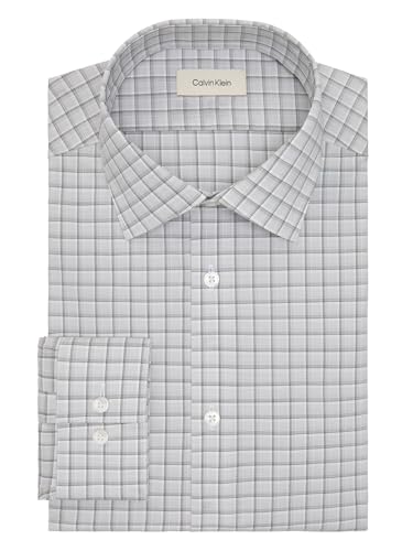 Calvin Klein Men's Dress Shirt Non Iron Stretch Slim Fit Check3