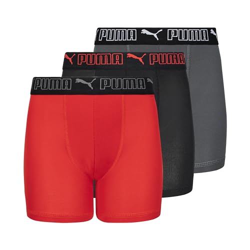 Boxer Puma para niño ropa interior deportiva pack de 3 gris XL