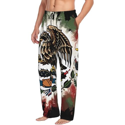Ripped Honduras Flag Men's Pajama Pants Warm Sleepwear Pants Pajama Bottoms Lounge Pants With Pocket Drawstring2