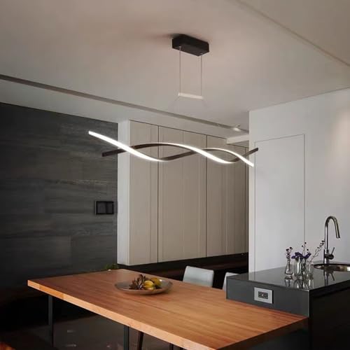 Suspension LED LWX 120 cm dorée et variable pour illuminer le salon