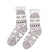 Produktbild UJUNAOR Unisex Bett Socken Liebe Drucken Teppichsocken für Warme Winter - Rutschfeste Komfortabel Socken 24X8cm(Grau,One Size)