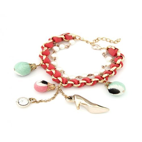 Crunchy Fashion Shoe Charm Bracelet