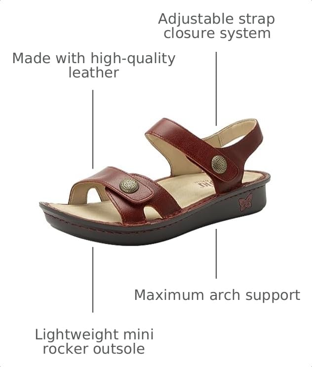 Image of Alegria Womens Vienna Leather Sandal