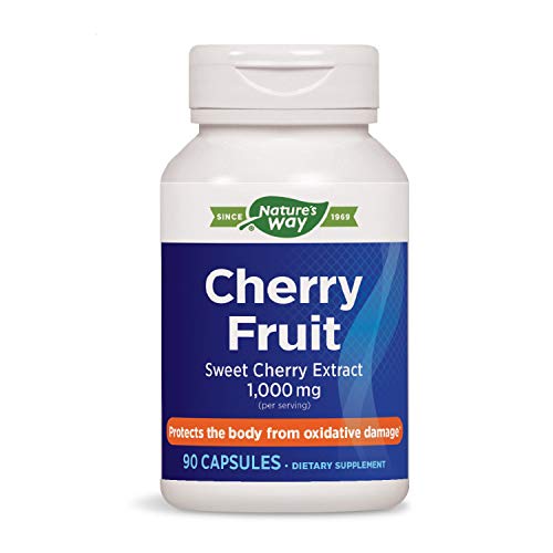 Nature's Way Cherry Fruit Sweet Cherry Extract 1,000 Mg Potency, 90 Count, 2-Pack #TOP25