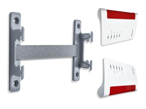 Decoralin Wandhalterung für Fritz!Box 5590, 6660, 6670, 7590, 7590 AX, 7690 – Kunststoff Fritzbox Halterung mit Abstands...