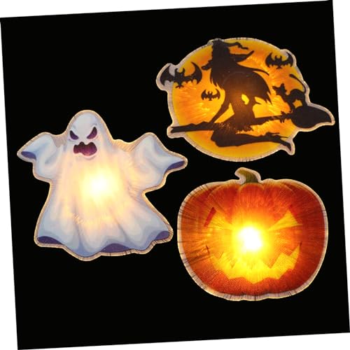 Hemobllo 3pcs Decorative Fiber-Optic Lamps for Halloween Festival Hanging Adornments for Home Party Bar Decor Easy to Assemble Safe Material Random Styles Included