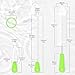 Rnoafmu Bottle Brush Cleaner Set of 3, Long Handle Water Bottle & Straw Cleaner Brushes for Washing Tumblers, Baby Bottles, Cup Lid Cleaning Brush