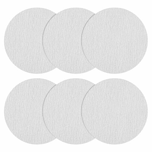 DTGN 5In 120Grit Hook and Loop Sanding Disc 25Pcs White Aluminum Oxide