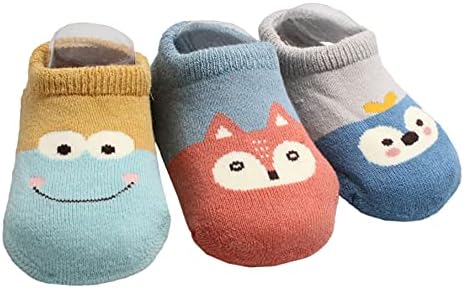 Baby Boy Girl Toddler 3-pack Thick Winter Terry Cotton Ankle Socks Non-slip 12-24 Months