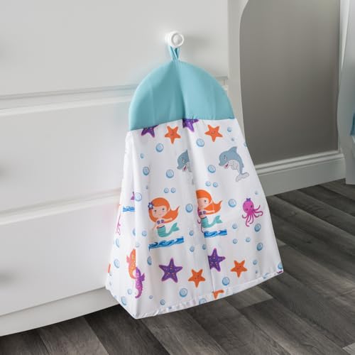 Image of EVERYDAY KIDS 3 Piece Girls Crib Bedding Set - Mermaid Adventures - Includes Quilt, Fitted Sheet and Dust Ruffle - Nursery Bedding Set - Baby Crib Bedding Set