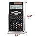 Sharp EL-506TSBBW 12-Digit Engineering/Scientific Calculator with Protective Hard Cover, Battery and Solar Hybrid Powered LCD Display, Great for Students and Professionals, Black