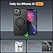 Miracase Magnetic for iPhone 13 Case 6.1 inch (Compatible with MagSafe)（with 2X Screen Protectors） Military-Grade Protection, Anti-Fingerprint Translucent Matte Phone Case Cover, Black