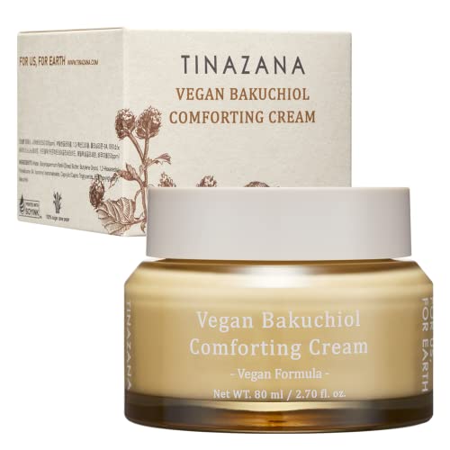 TINAZANA Vegan Bakuchiol Comforting Cream For Replenish and Soothe Senitive Dry Skin, Skin Care, Highly Moisturizing Rec