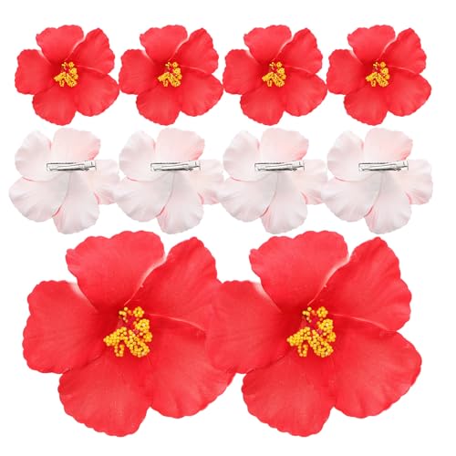 Pinces cheveux hawaïennes rouge hibiscus parfaites pour la plage et vos soirées d'été