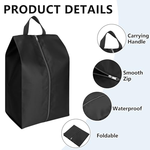 Shoe Bags for Travel, 6 Pack Large Oxford Fabric Portable Travel Shoe Bag with Zip for Storage and Packing Vacation Essentials